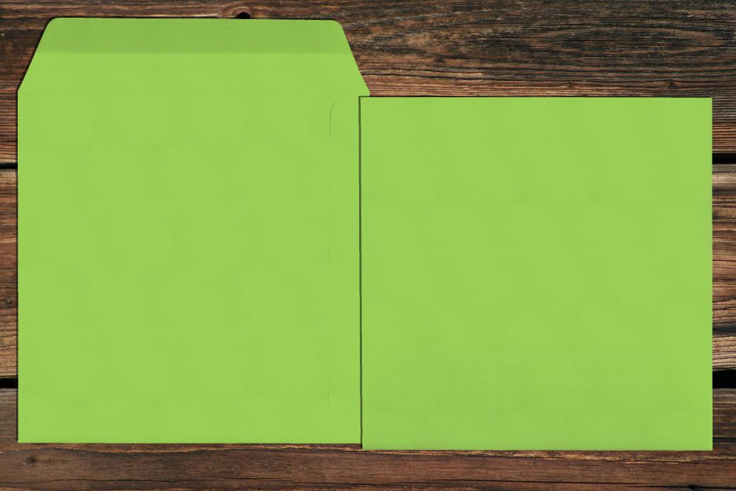 Versandtaschen 190x190 mm Nassklebend Apfelgrün 120 g/qm